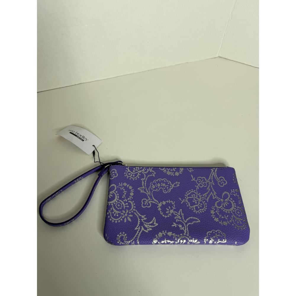 NEW Vera Bradley Faux Leather Essential Wristlet Dahlia Purple